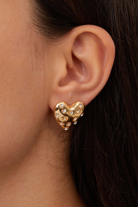 Heliophilia Silver Pendientes de Metal Dorados de 20 mm